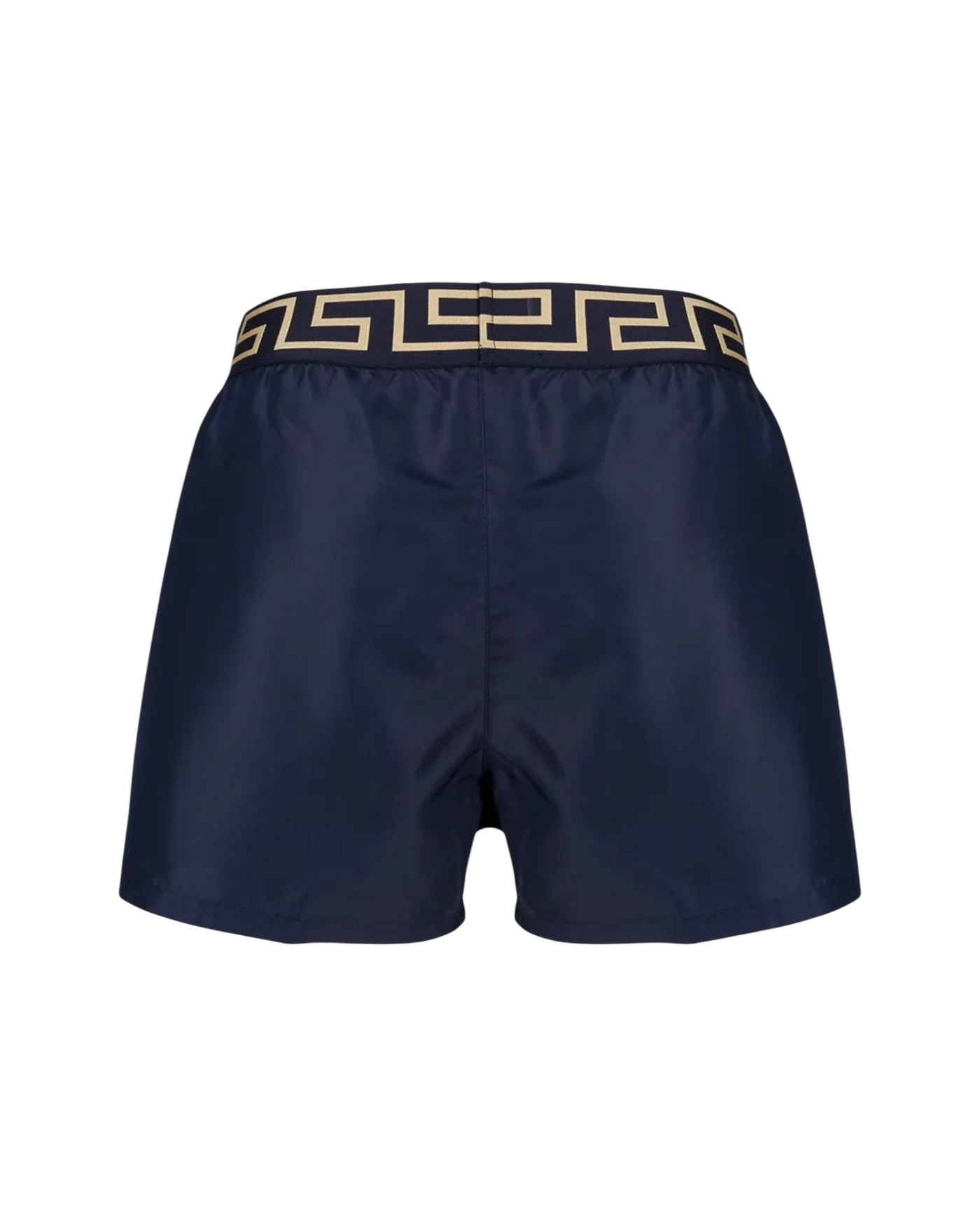 Versace 'Greca Border' Swim Shorts — Navy/Gold, Size 3 / S