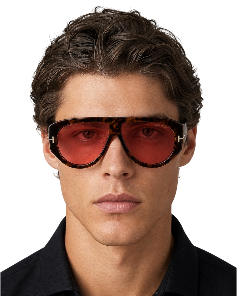 Tom Ford 'Bronson' Sunglasses — Red, FT1044
