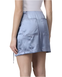 Fendi Satin Utility Skirt - Ice Blue,  Size M