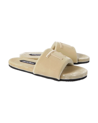 Tom Ford Velour Slide Sandals — Ivory, EU 44 / US 11