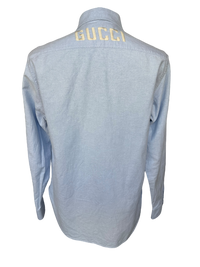 Gucci Oxford Cotton Shirt with Logo Embroidered