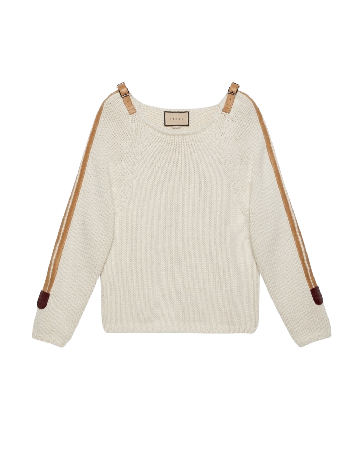 Gucci Buckle Strap Wool Sweater