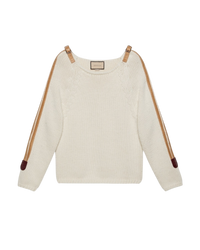Gucci Buckle Strap Wool Sweater