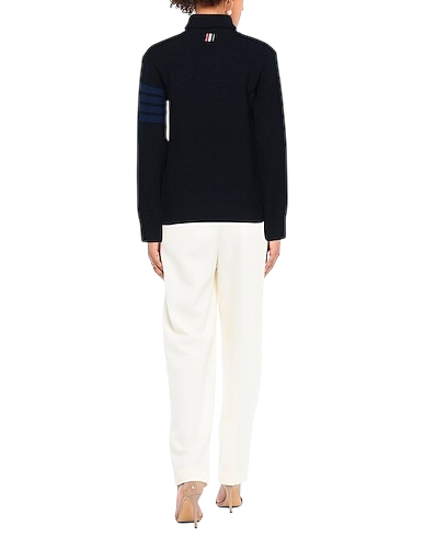 Thom Browne Tonal 4-Bar Waffle-Knit Turtleneck Sweater