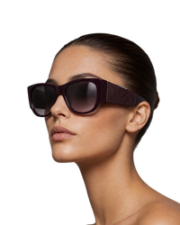 Chanel 5202-Q Quilted Flip-Up Mirror Sunglasses — Burgundy