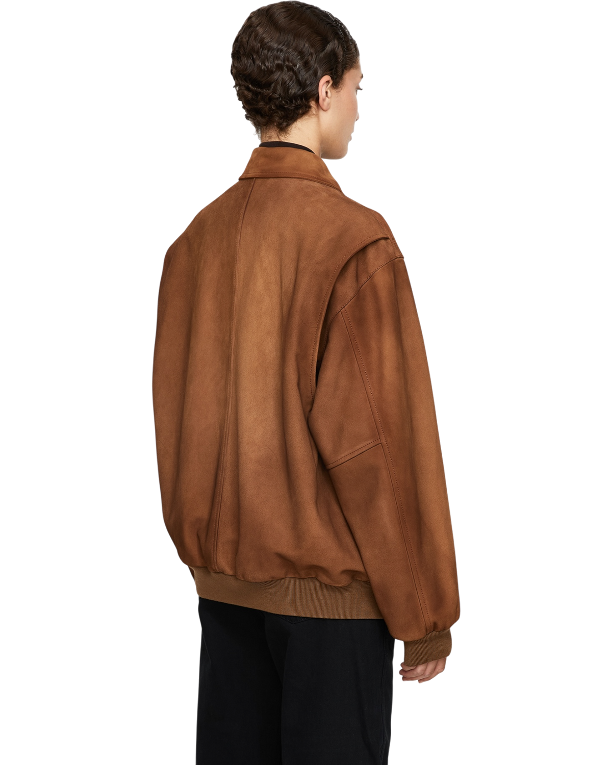 Miu Miu Suede Blouson Jacket — Cinnamon, Size IT 40 / US 4