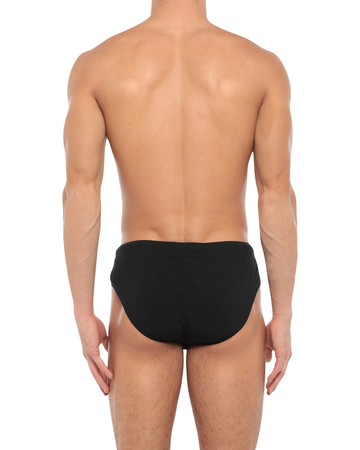 Dolce & Gabbana High-Waisted Swim Briefs — Black/White, Size 6 (L-XL)