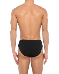 Dolce & Gabbana High-Waisted Swim Briefs — Black/White, Size 6 (L-XL)
