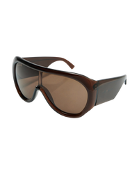 Phoebe Philo Bombé Sunglasses — Brown Acetate