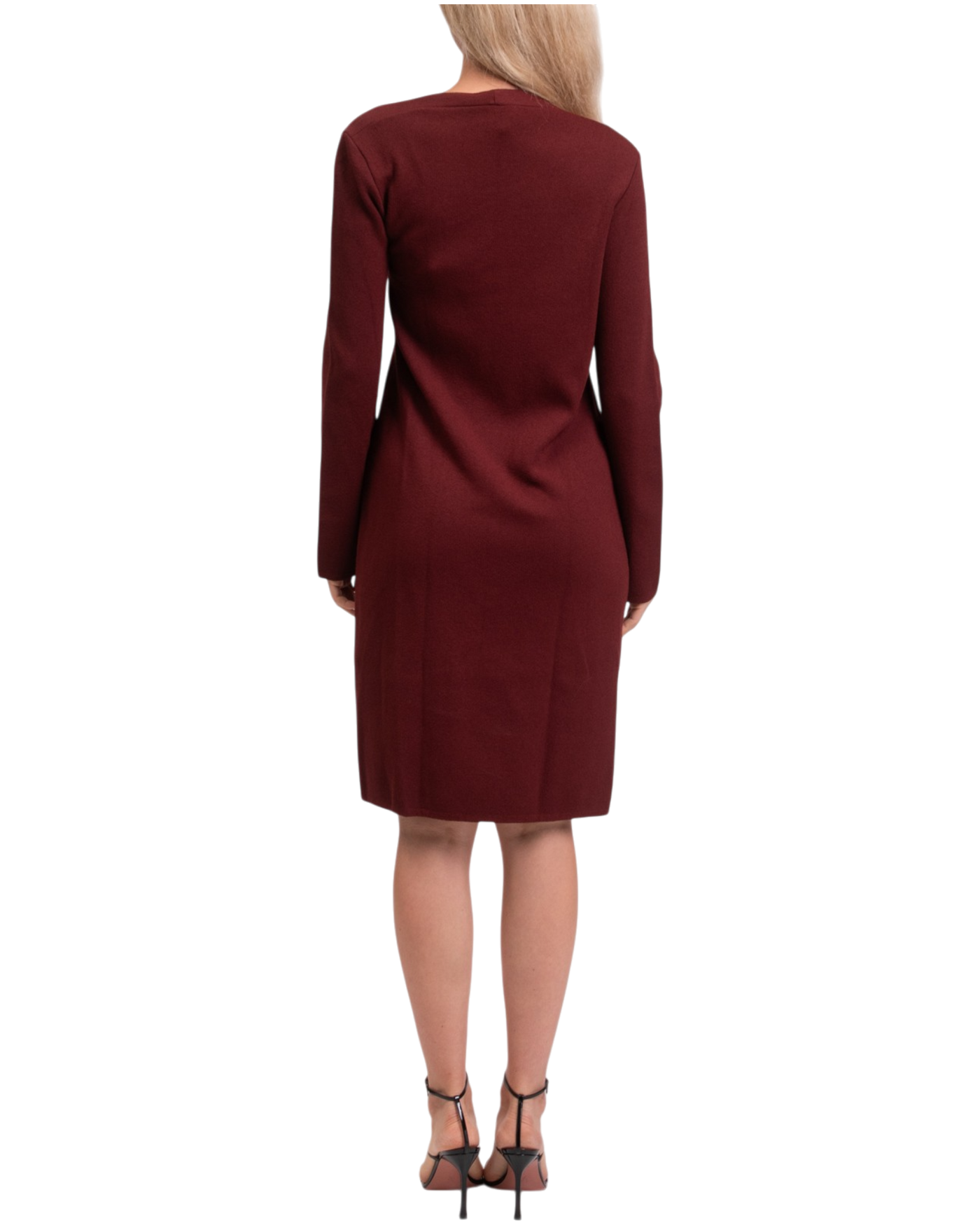 Bottega Veneta Asymmetric Neck Knit Dress in Rust