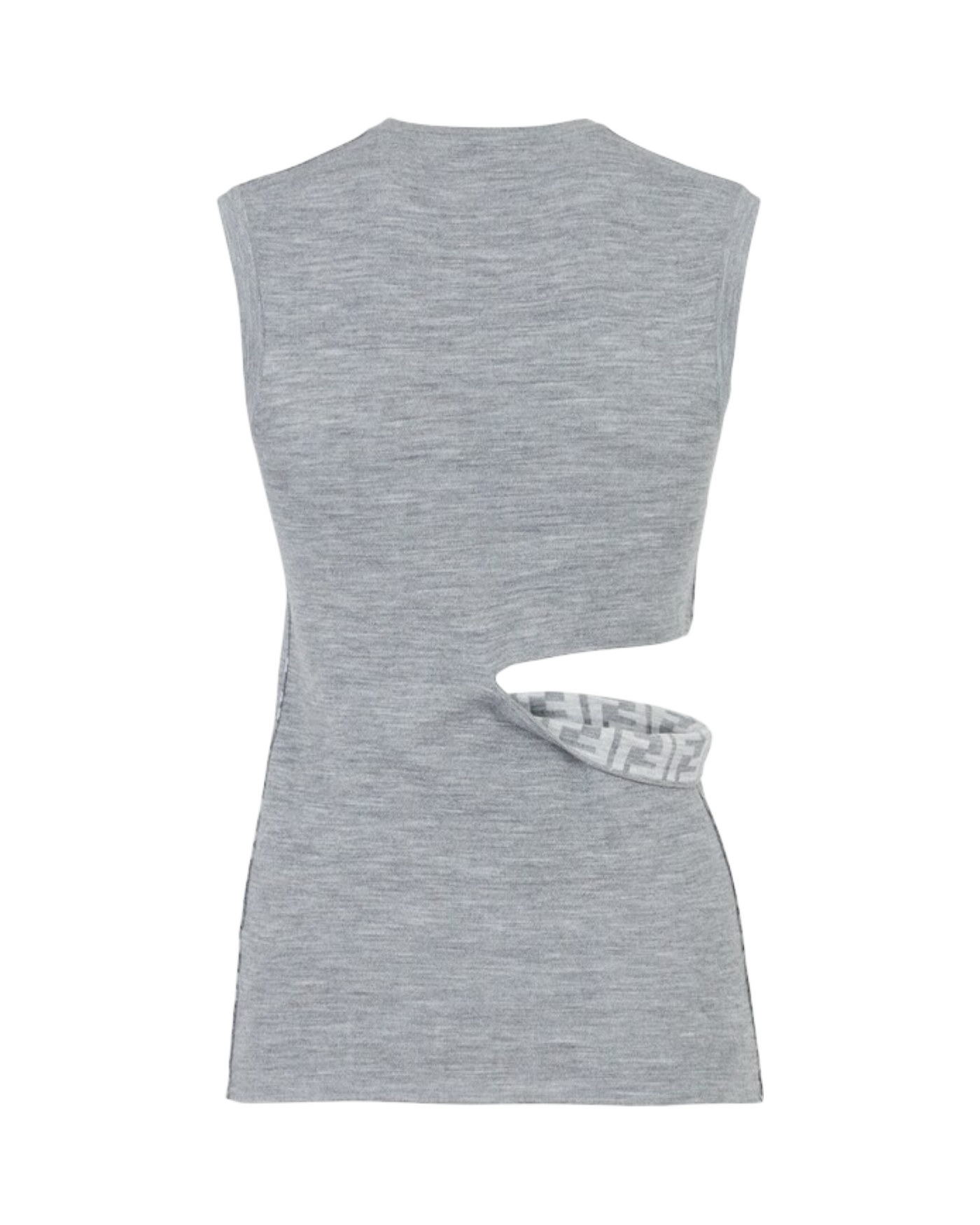 Fendi FF Monogram Reversible Cut-Out Knit Top