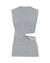Fendi FF Monogram Reversible Cut-Out Knit Top