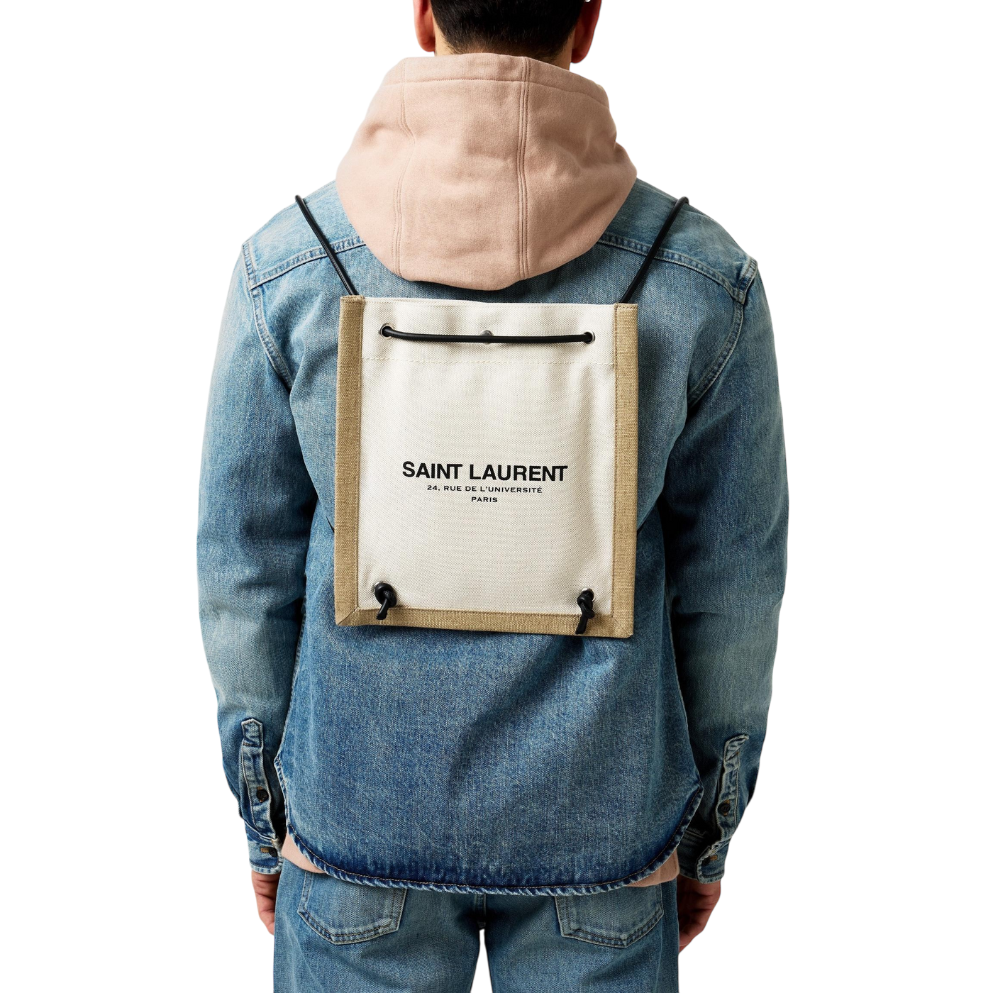 Saint Laurent Université Flat Bag in Linen
