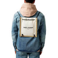 Saint Laurent Université Flat Bag in Linen