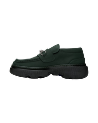 Burberry Creeper Clamp Loafers in Green Nubuck