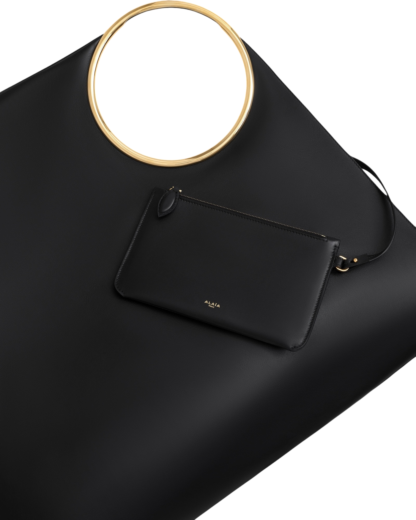 Alaïa Ring XL Leather Tote Bag — Noir