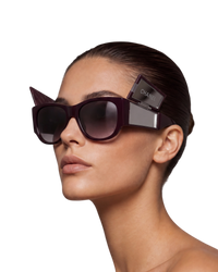 Chanel 5202-Q Quilted Flip-Up Mirror Sunglasses — Burgundy