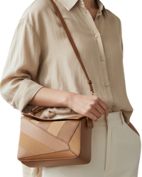 Loewe Puzzle Small Leather & Suede Bag
