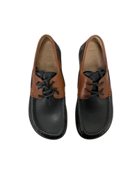 Loewe Campo Leather Boat Shoe — Black/Brown, Size US 11 / EU 44