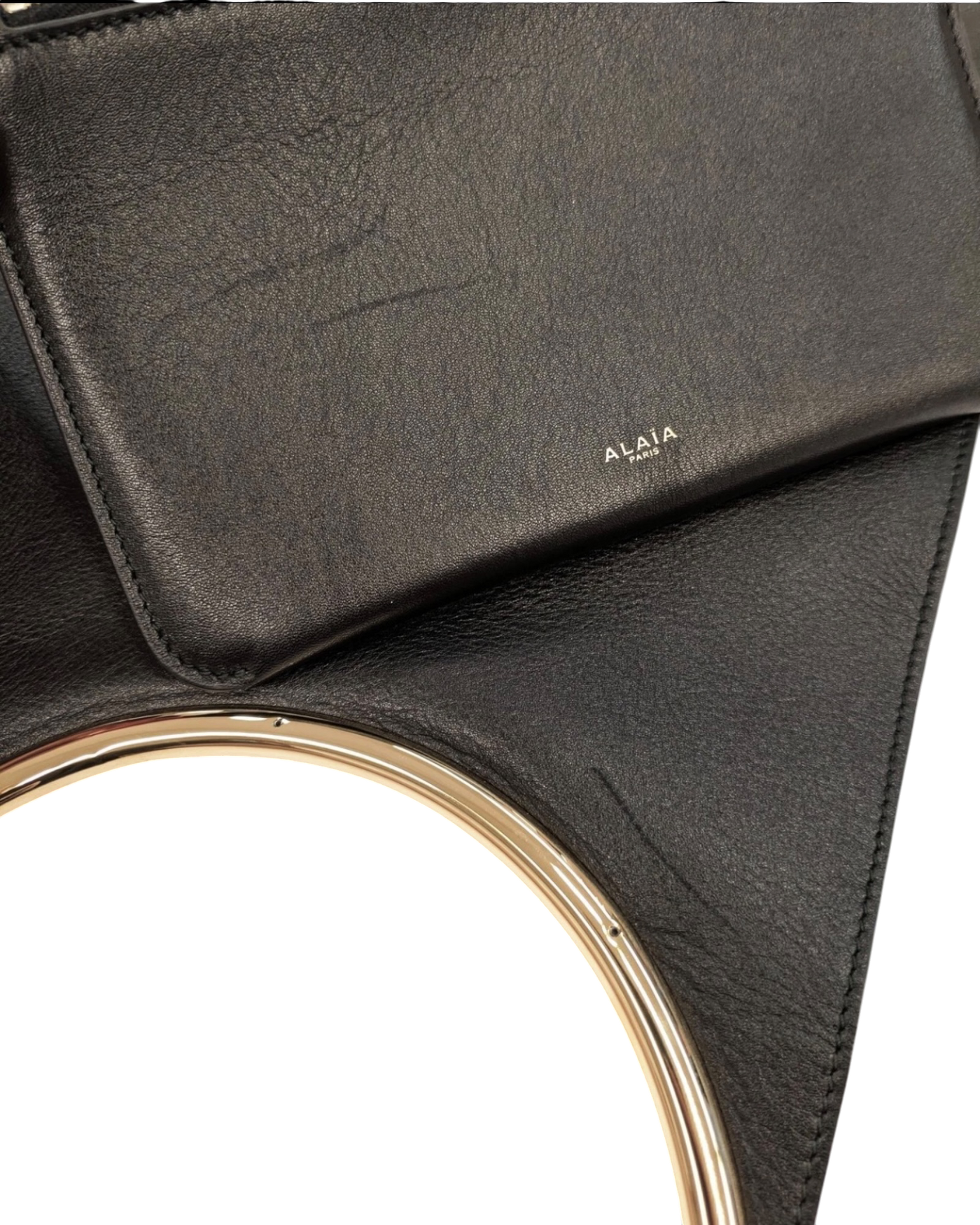 Alaïa Ring XL Leather Tote Bag — Noir