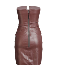 Rick Owens Prong Mini Dress — Brown, Size US 6 / IT 42
