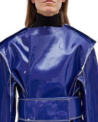 Marni AW18 “Sculpted Vinyl Belted Coat” - Purple