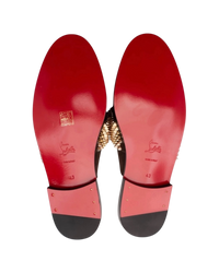 Christian Louboutin Leather Mule Shoes — Brown, Spike Studs, EU 43 / US 10