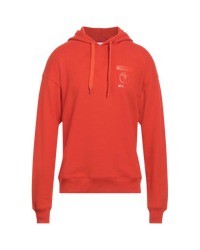 Moschino Embossed Logo Hoodie in Orange
