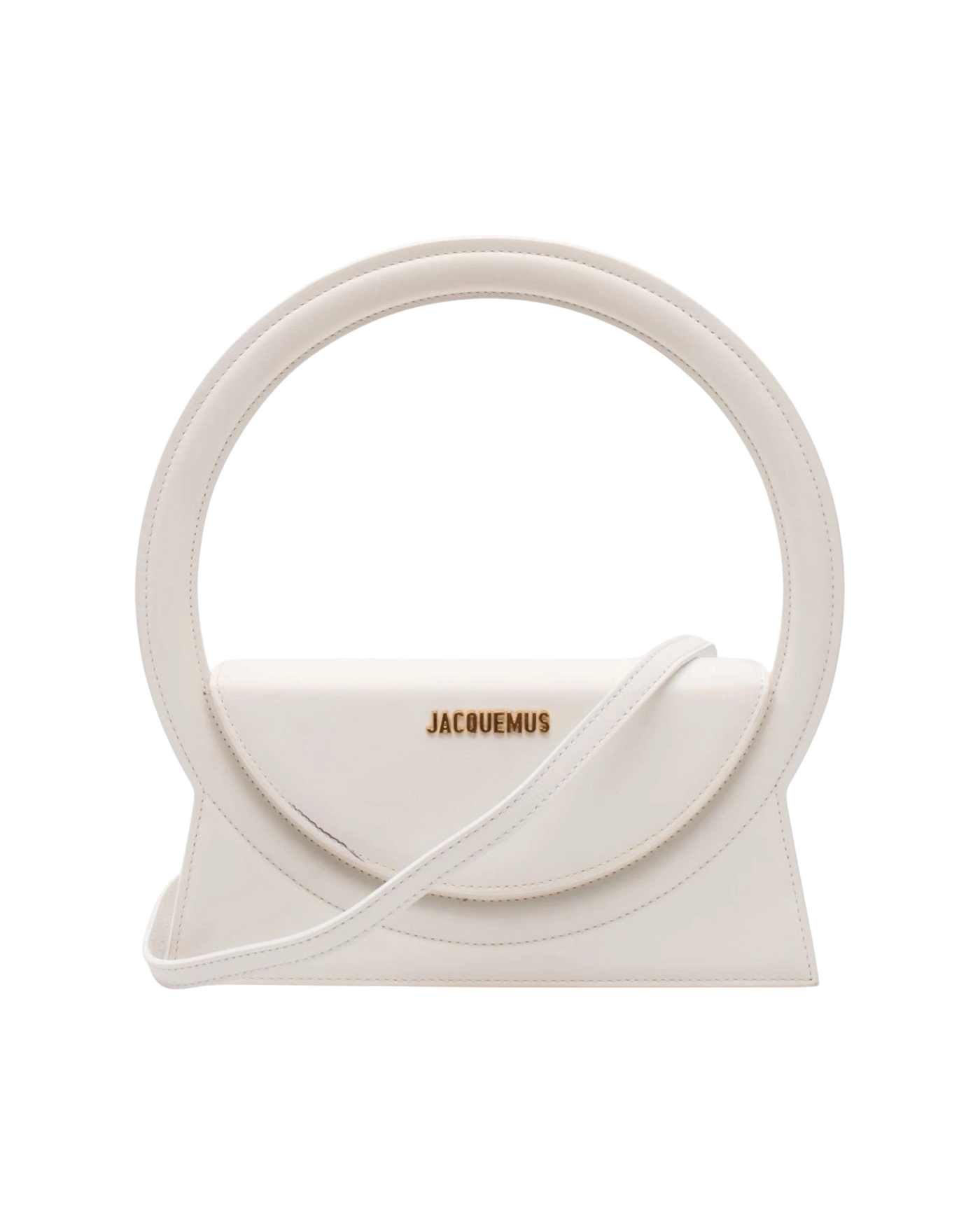 Jacquemus 'Le Sac Rond' Leather Top-Handle Bag — White
