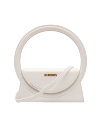 Jacquemus 'Le Sac Rond' Leather Top-Handle Bag — White