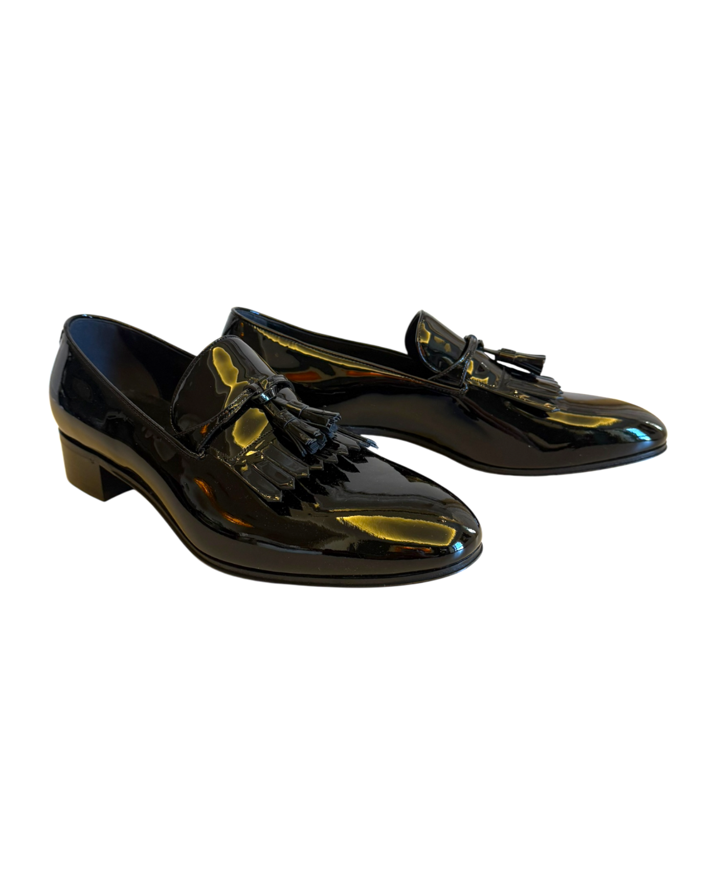 Gucci Tasseled Patent-Leather Loafers