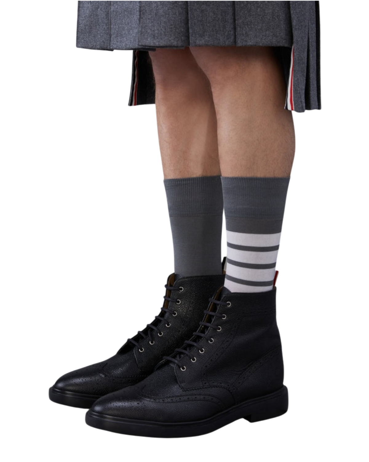 Thom Browne Pebbled Leather Boots — Black, US 9.5 / EU 42.5