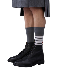 Thom Browne Pebbled Leather Boots — Black, US 9.5 / EU 42.5