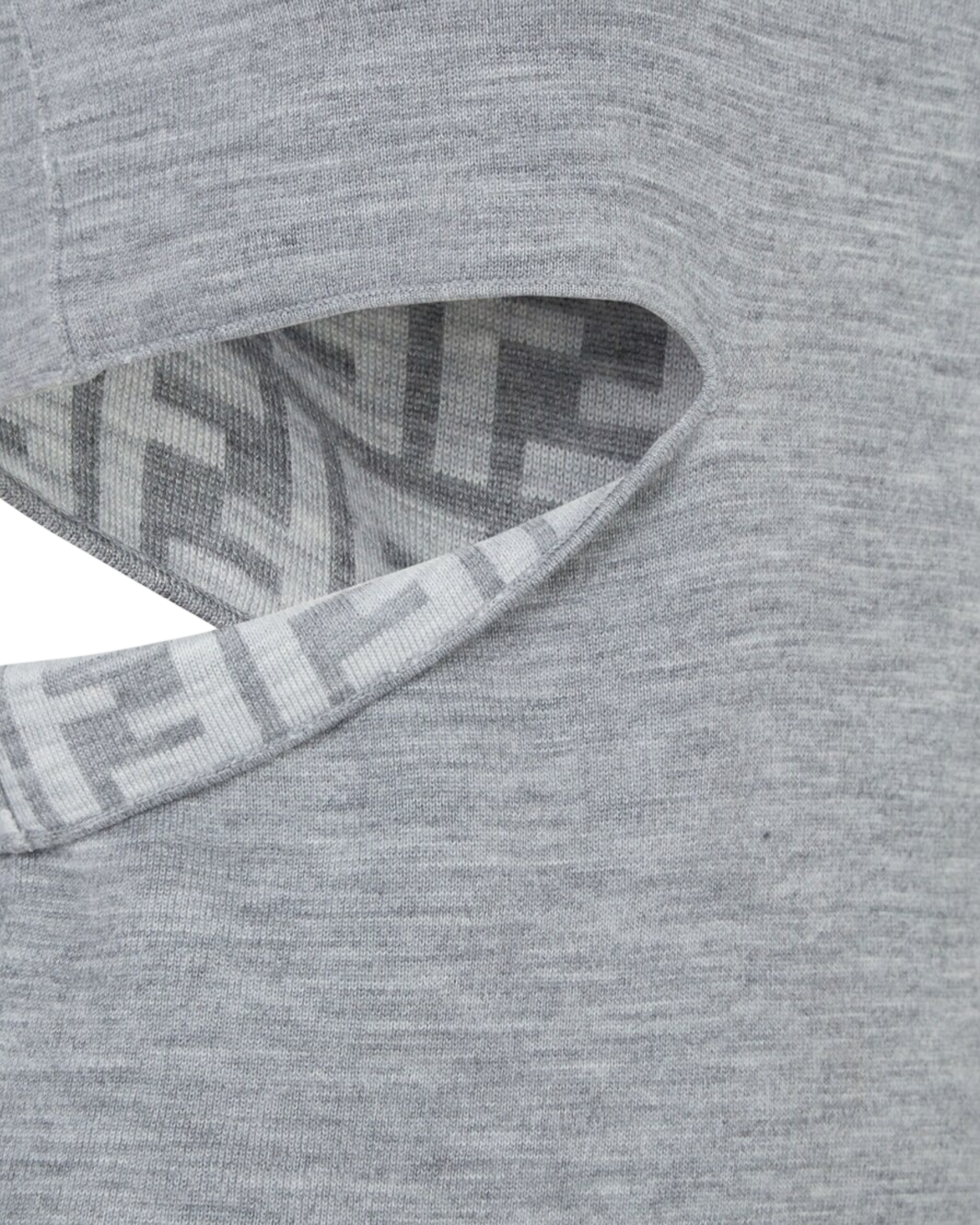 Fendi FF Monogram Reversible Cut-Out Knit Top