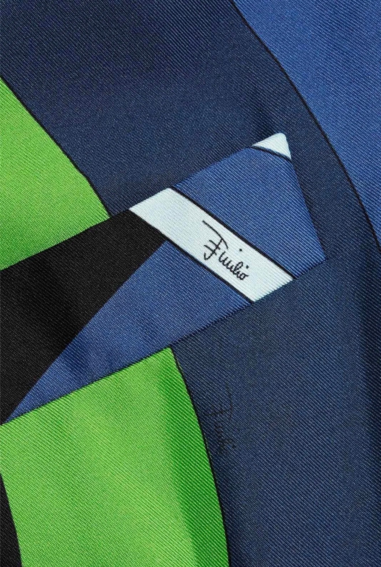 Pucci Iride-Print Silk Wrap Blazer — Indigo, Size IT 42 / US 6