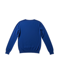 Prada FW2018 Fine-Gauge Knit Crewneck Sweater in Cobalt Blue