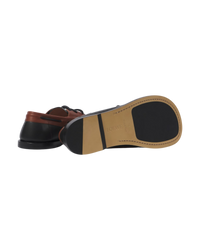 Loewe Campo Leather Boat Shoe — Black/Brown, Size US 9 / EU 42