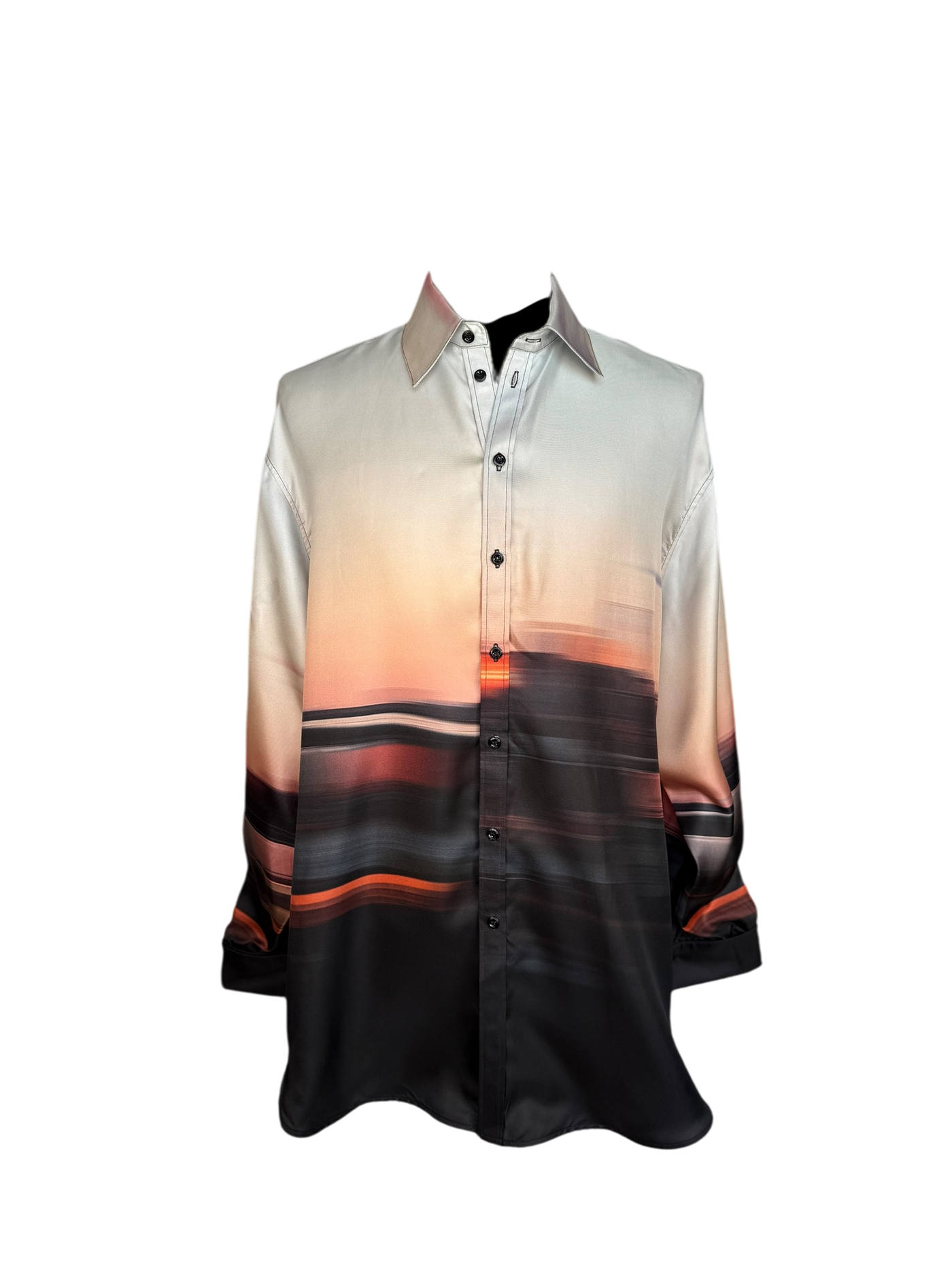 Peter Do Wrap Shirt in Blurred City