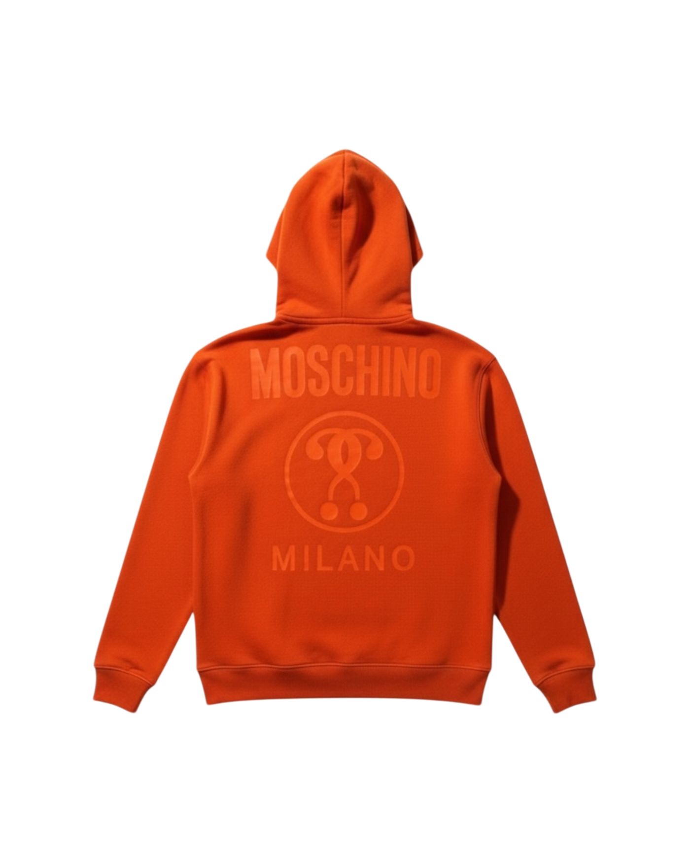 Moschino Embossed Logo Hoodie in Orange