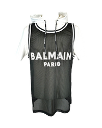 Balmain Logo-Print Hoodie