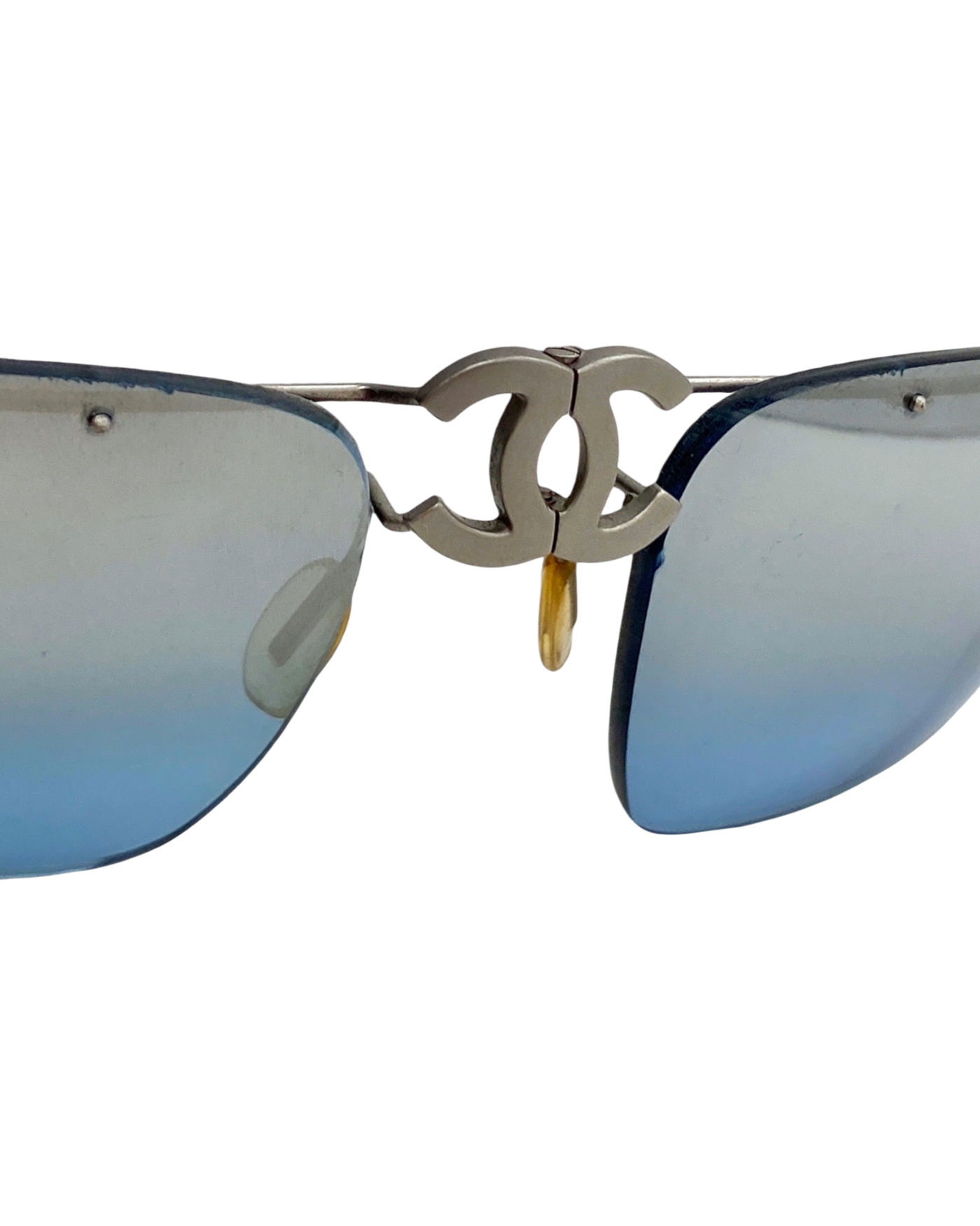 Chanel 4040 Foldable Rimless Sunglasses — Silver
