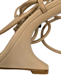 Rick Owens Cantilever 11 Leather Sandals — Nude, Size US 8 / EU 38