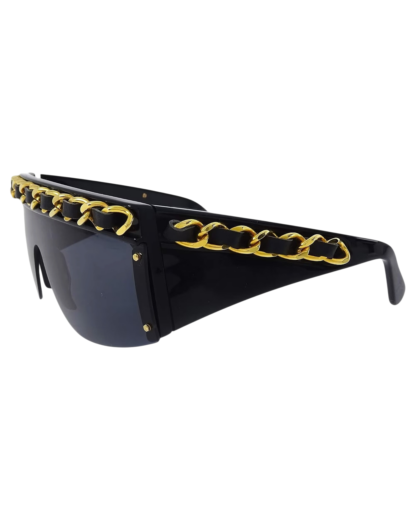 Chanel Chain Shield Sunglasses — Black