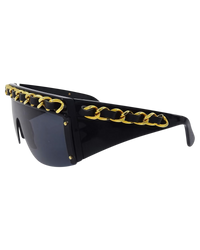 Chanel Chain Shield Sunglasses — Black