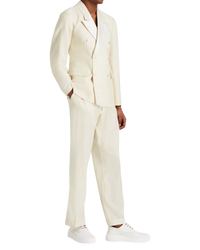 Maison Margiela Off-White Two-Tone Double-Breasted Suit