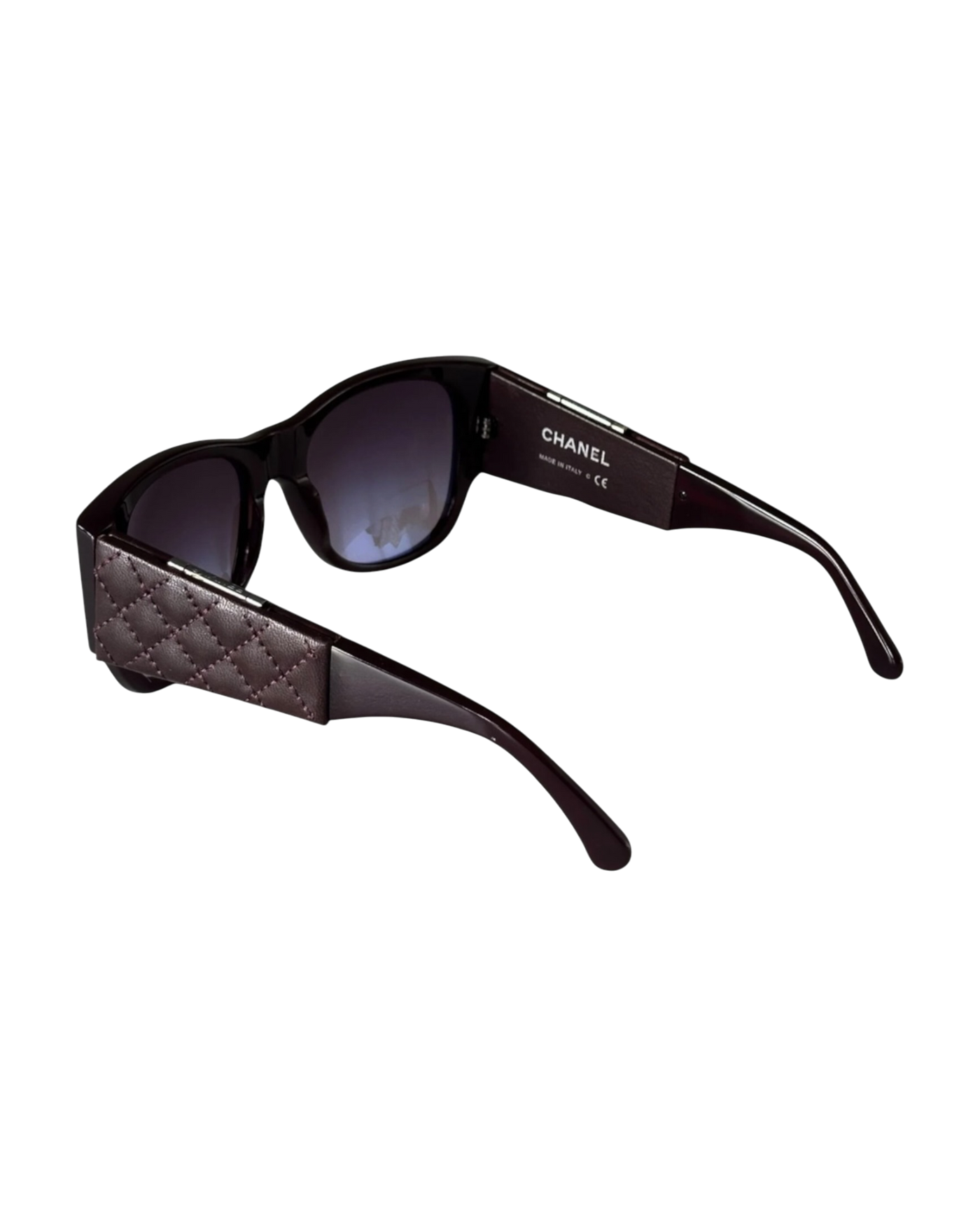 Chanel 5202-Q Quilted Flip-Up Mirror Sunglasses — Burgundy