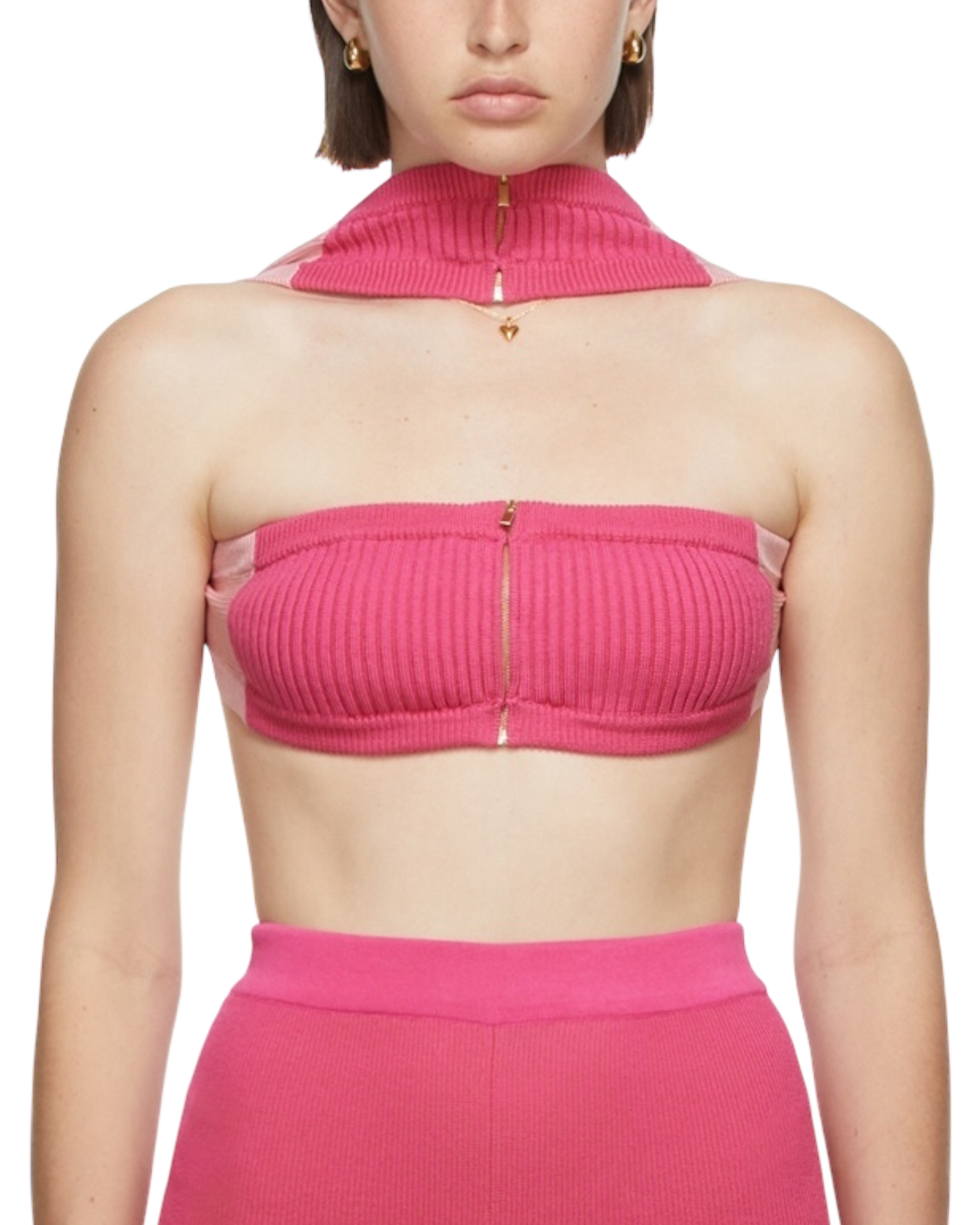 Jacquemus Pink La Montagne 'Le Bandeau Ventoux' Bra