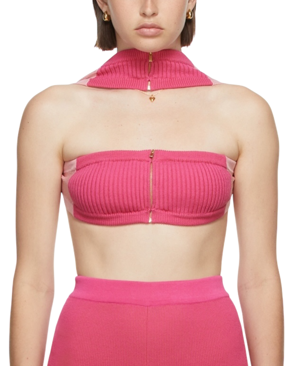 Jacquemus Le Bandeau Ventoux Bra — Pink, Size M