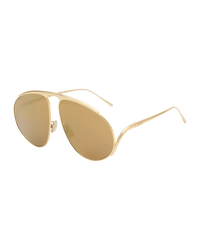 Loewe Hillock Sunglasses — Gold, LW40180U