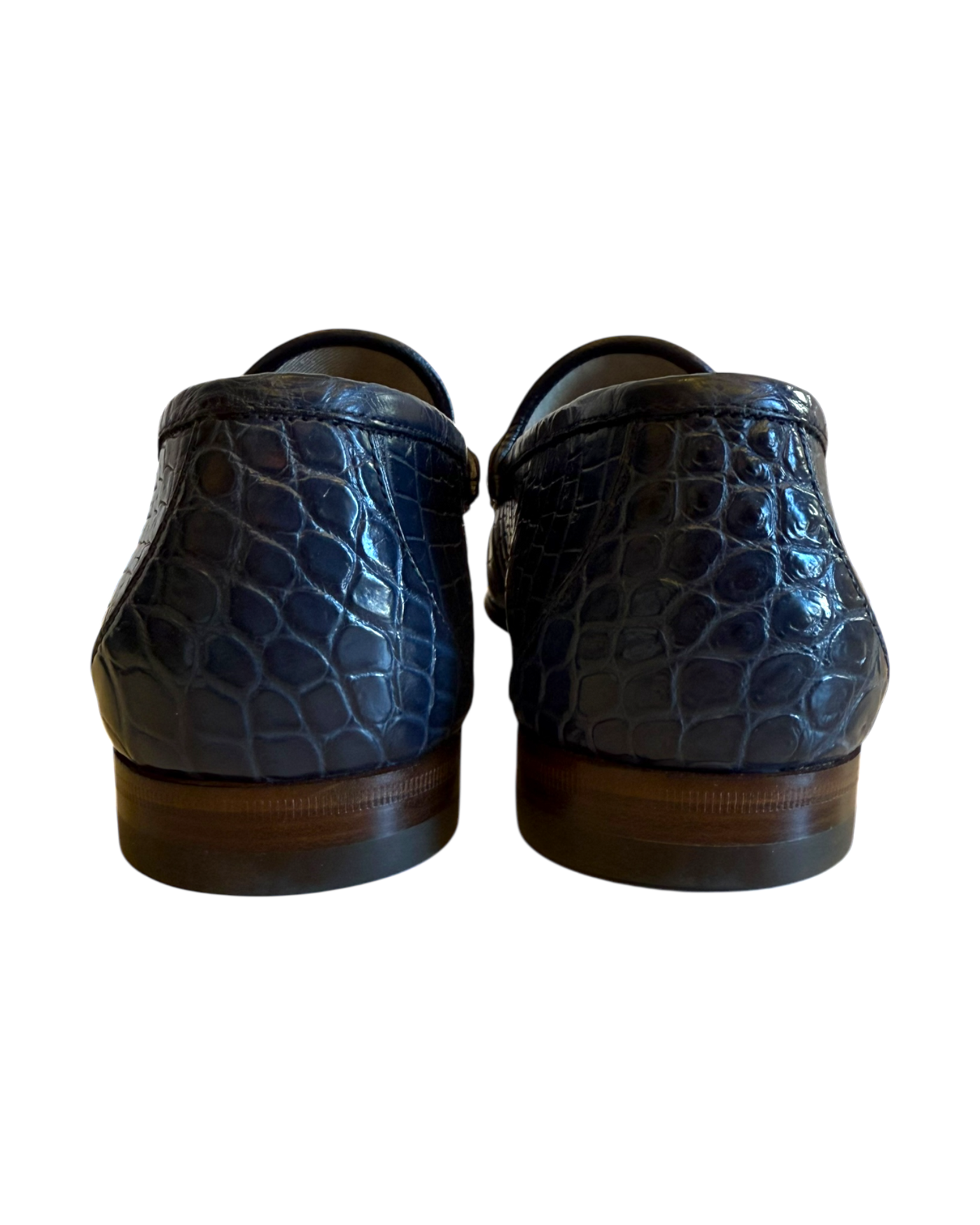 Gucci 1953 Horsebit Crocodile Loafers in Blue